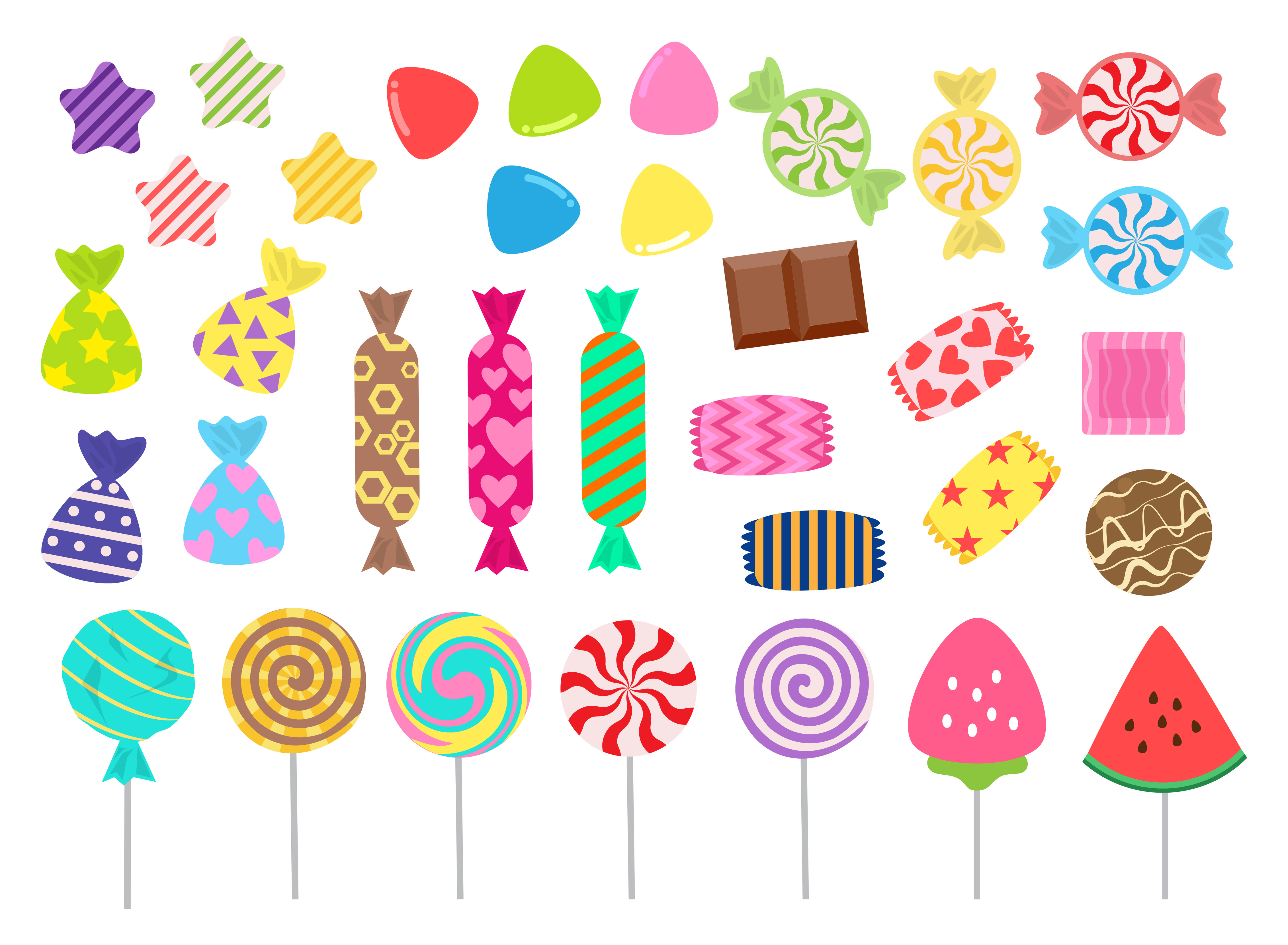 colorful pieces of candy